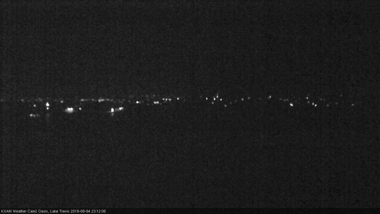 Lake Travis webcam, August 4, 2018 10:15 PM CT