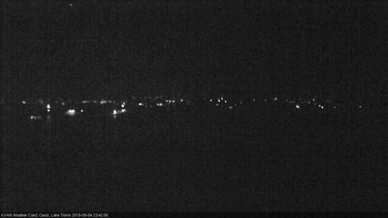 Lake Travis webcam, August 4, 2018 10:45 PM CT