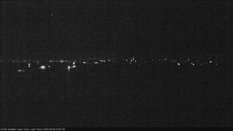 Lake Travis webcam, August 4, 2018 11:00 PM CT
