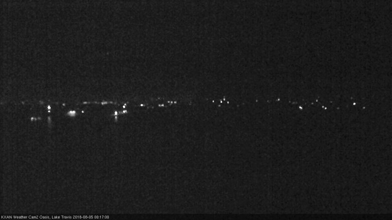 Lake Travis webcam, August 4, 2018 11:20 PM CT
