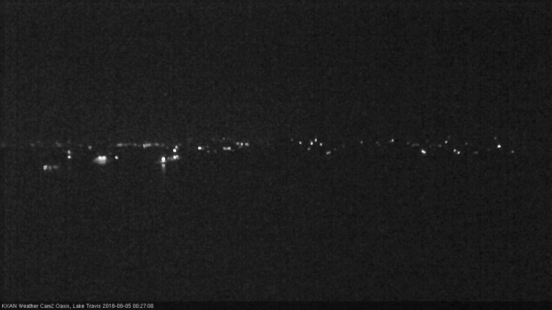 Lake Travis webcam, August 4, 2018 11:30 PM CT