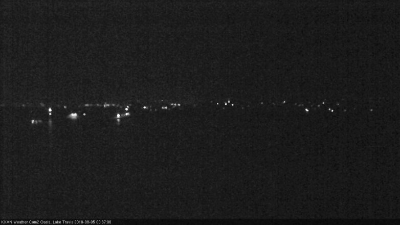 Lake Travis webcam, August 4, 2018 11:40 PM CT