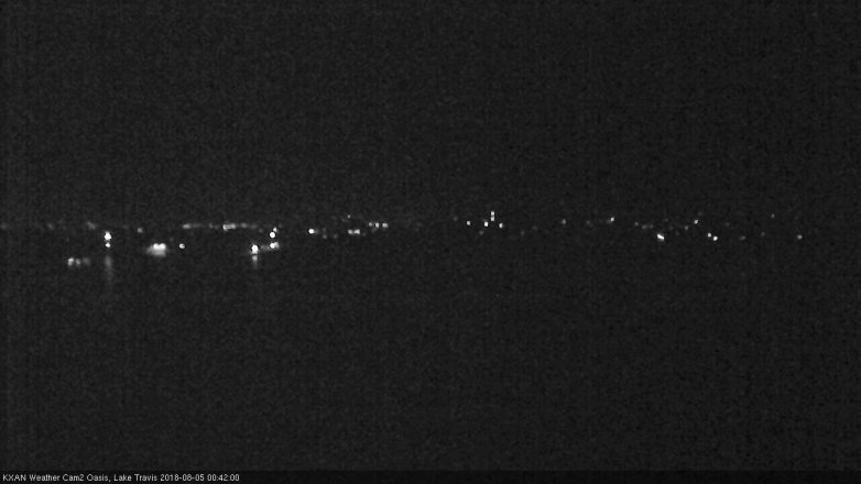 Lake Travis webcam, August 4, 2018 11:45 PM CT