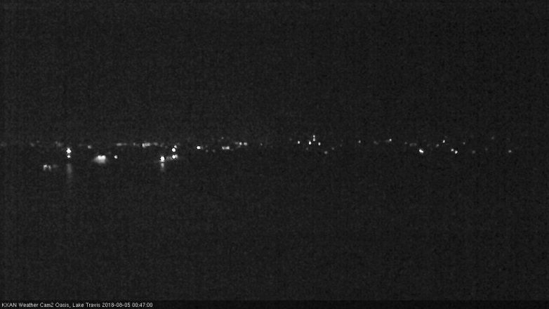 Lake Travis webcam, August 4, 2018 11:50 PM CT