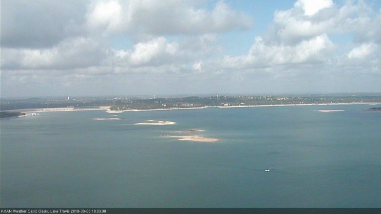 Lake Travis webcam, August 5, 2018 9:05 AM CT