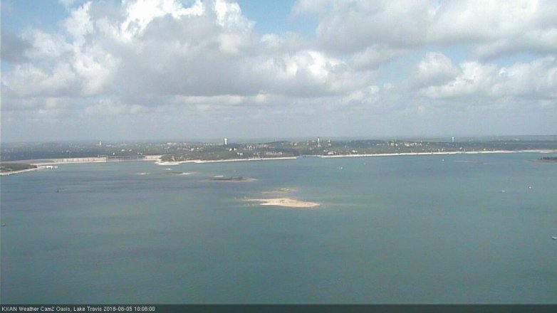 Lake Travis webcam, August 5, 2018 9:10 AM CT