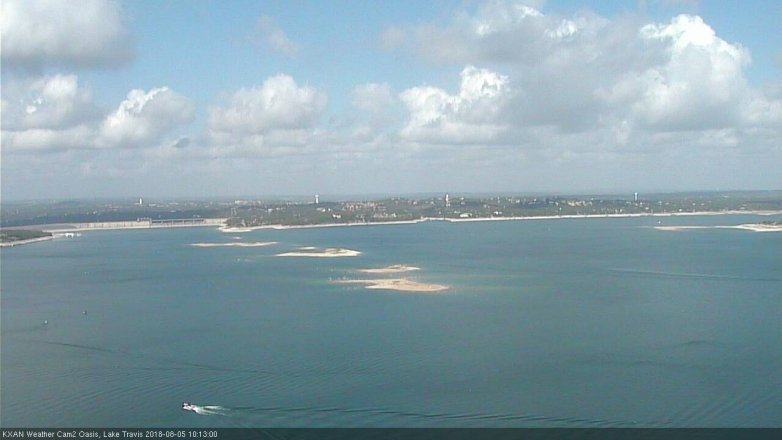 Lake Travis webcam, August 5, 2018 9:15 AM CT