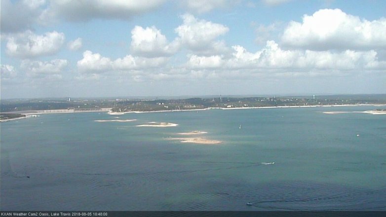 Lake Travis webcam, August 5, 2018 9:50 AM CT