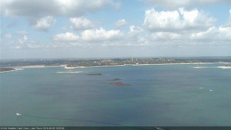 Lake Travis webcam, August 5, 2018 9:55 AM CT