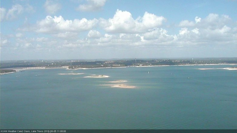 Lake Travis webcam, August 5, 2018 10:10 AM CT