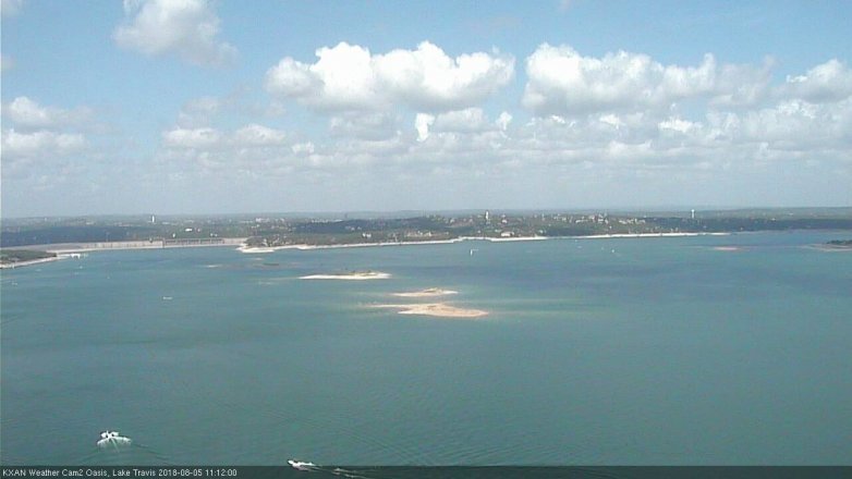 Lake Travis webcam, August 5, 2018 10:15 AM CT