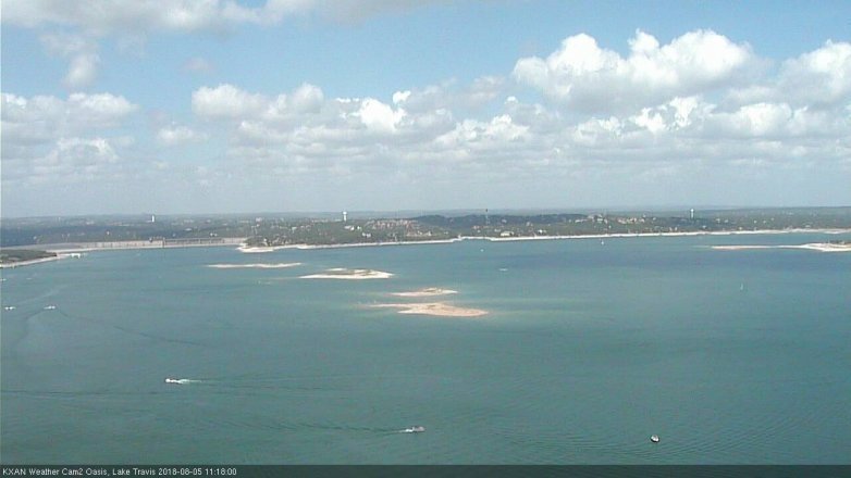 Lake Travis webcam, August 5, 2018 10:20 AM CT