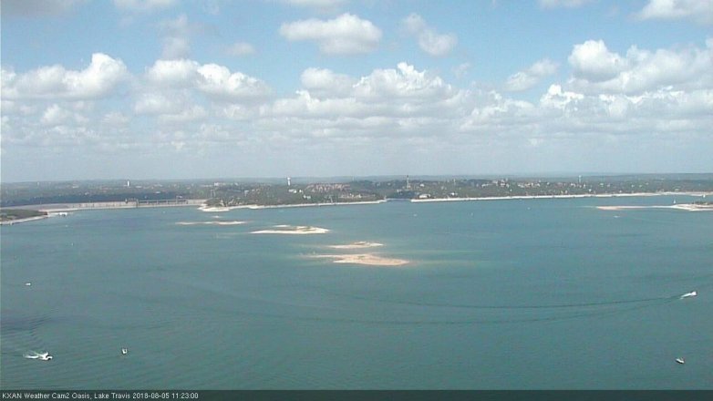 Lake Travis webcam, August 5, 2018 10:25 AM CT