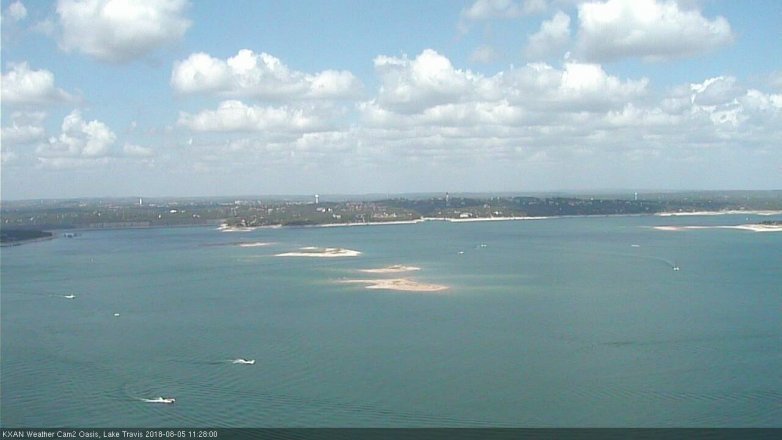 Lake Travis webcam, August 5, 2018 10:30 AM CT