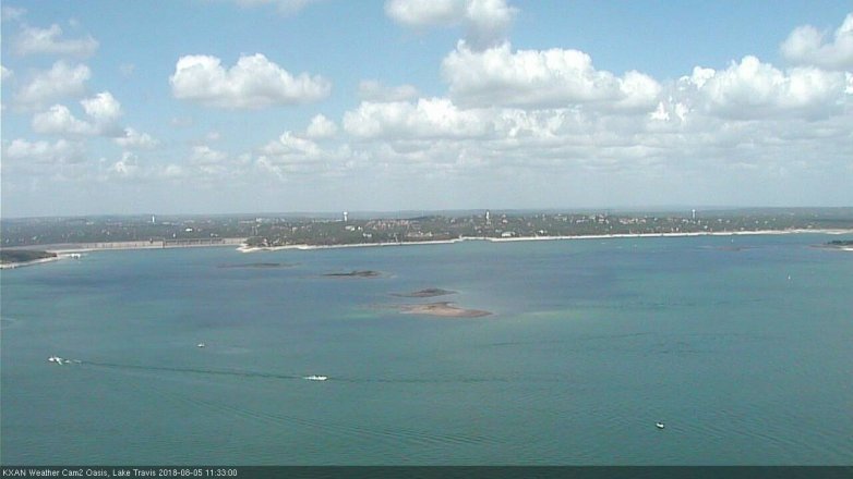 Lake Travis webcam, August 5, 2018 10:35 AM CT