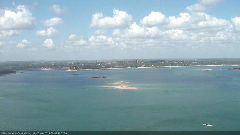 Lake Travis webcam, August 5, 2018 10:40 AM CT