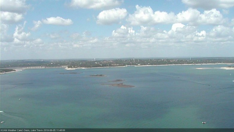 Lake Travis webcam, August 5, 2018 10:50 AM CT