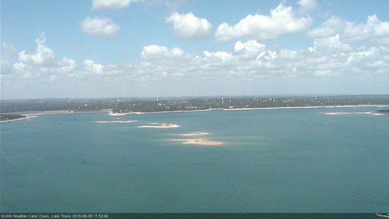 Lake Travis webcam, August 5, 2018 10:55 AM CT