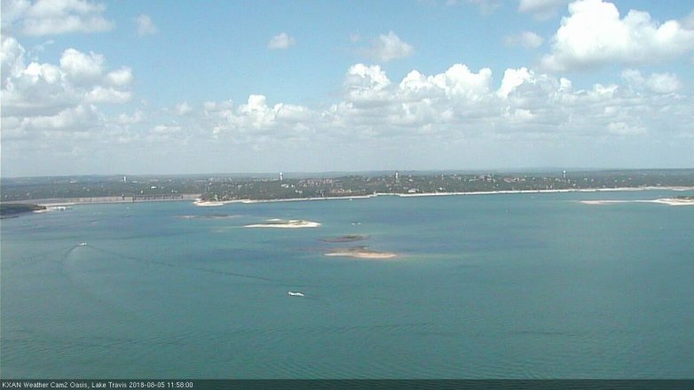 Lake Travis webcam, August 5, 2018 11:00 AM CT