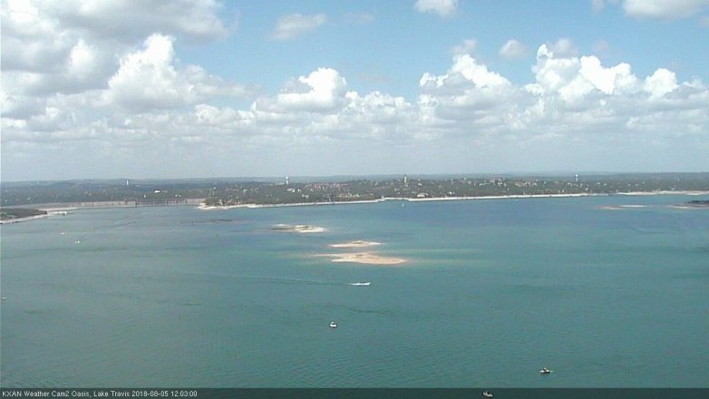 Lake Travis webcam, August 5, 2018 11:05 AM CT