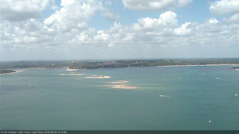 Lake Travis webcam, August 5, 2018 11:15 AM CT