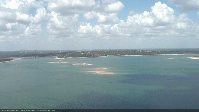 Lake Travis webcam, August 5, 2018 11:20 AM CT