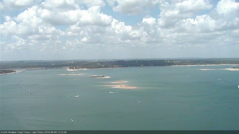 Lake Travis webcam, August 5, 2018 11:25 AM CT