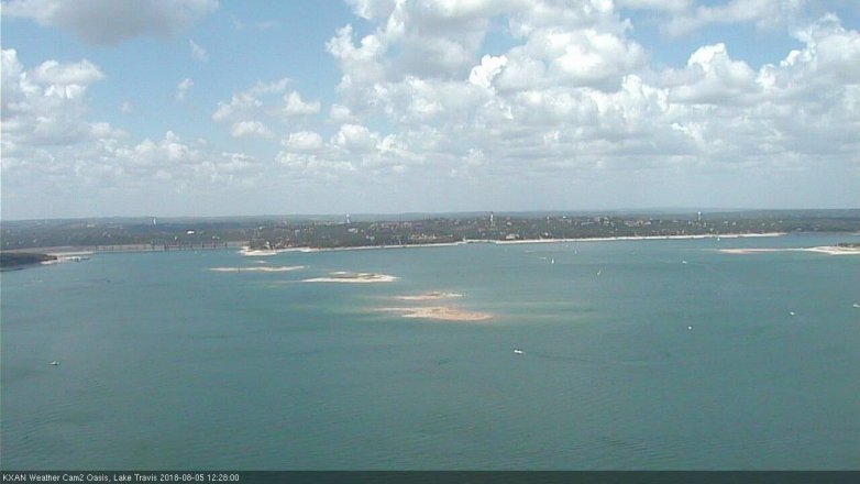 Lake Travis webcam, August 5, 2018 11:30 AM CT