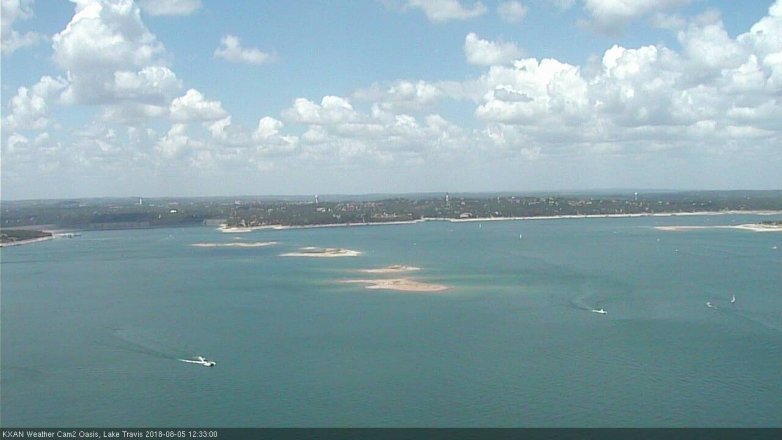Lake Travis webcam, August 5, 2018 11:35 AM CT