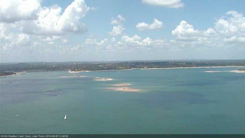 Lake Travis webcam, August 5, 2018 11:50 AM CT
