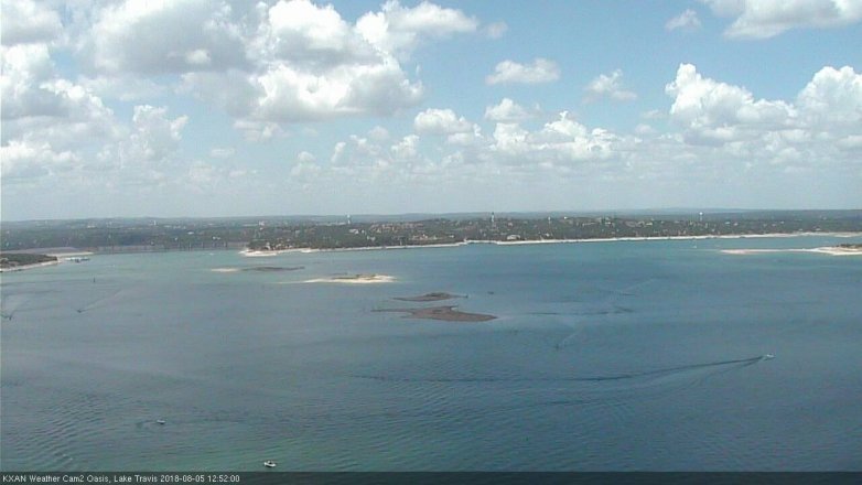 Lake Travis webcam, August 5, 2018 11:55 AM CT