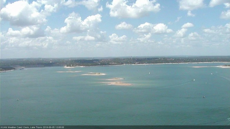 Lake Travis webcam, August 5, 2018 12:10 PM CT