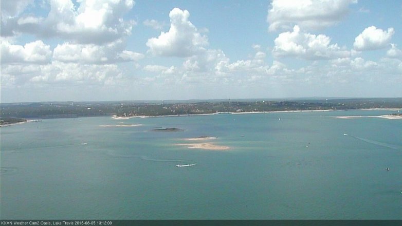 Lake Travis webcam, August 5, 2018 12:15 PM CT