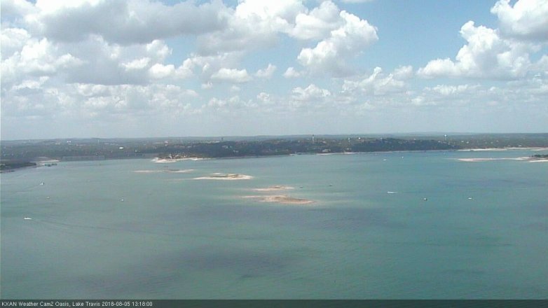 Lake Travis webcam, August 5, 2018 12:20 PM CT
