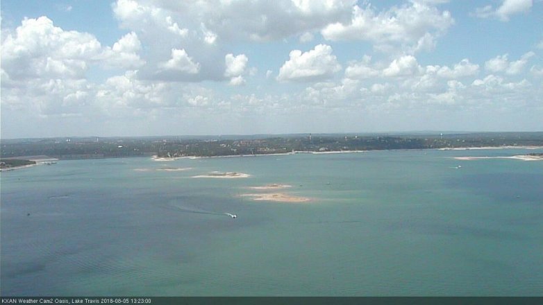 Lake Travis webcam, August 5, 2018 12:25 PM CT