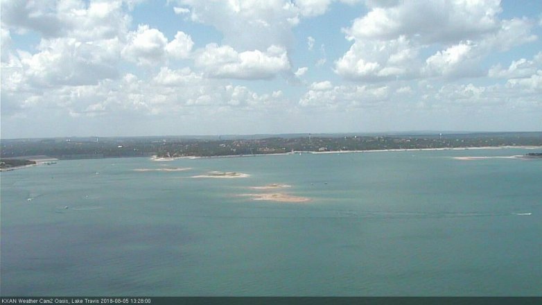Lake Travis webcam, August 5, 2018 12:30 PM CT