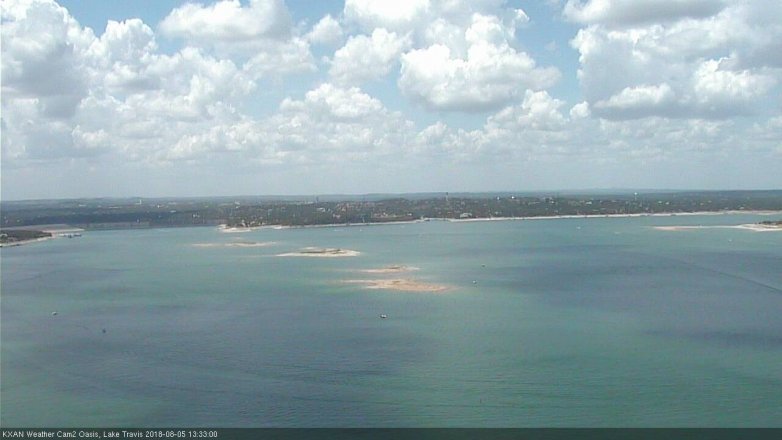 Lake Travis webcam, August 5, 2018 12:35 PM CT