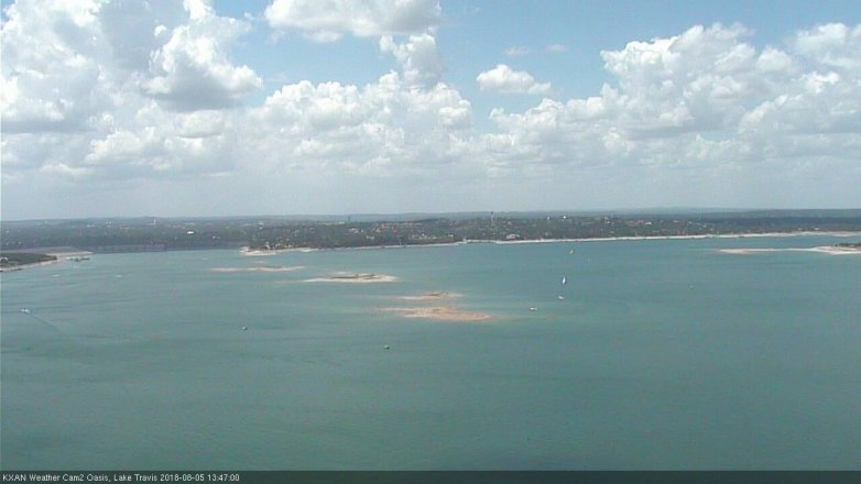 Lake Travis webcam, August 5, 2018 12:50 PM CT