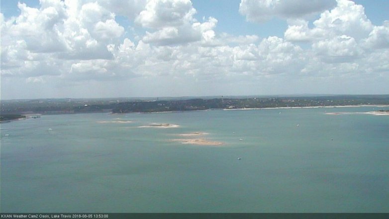Lake Travis webcam, August 5, 2018 12:55 PM CT