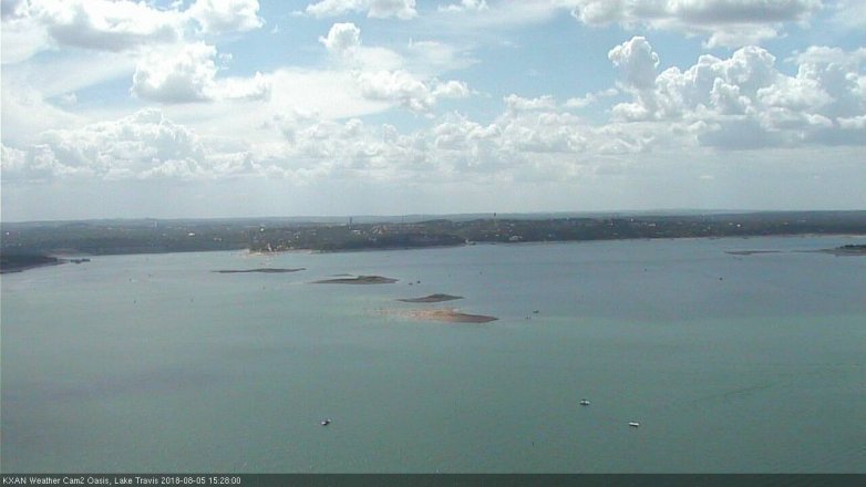 Lake Travis webcam, August 5, 2018 2:30 PM CT