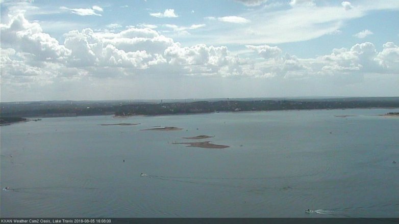 Lake Travis webcam, August 5, 2018 3:10 PM CT