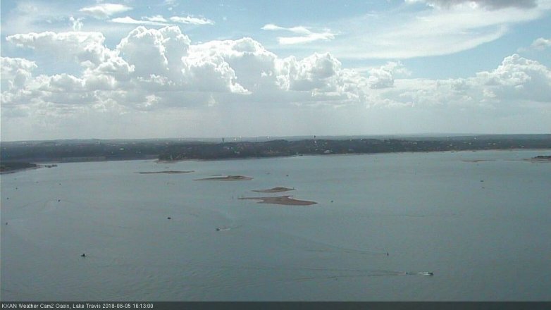 Lake Travis webcam, August 5, 2018 3:15 PM CT