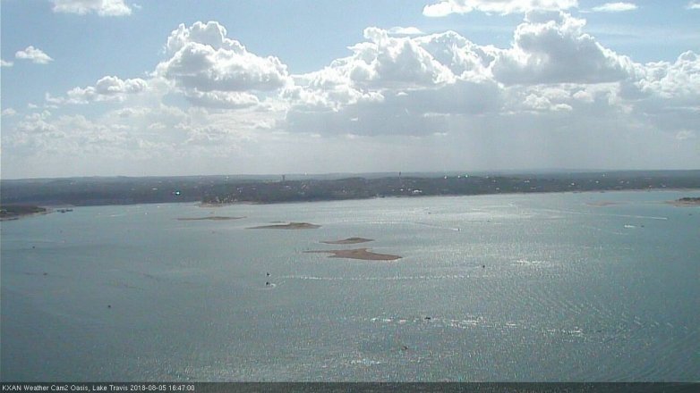 Lake Travis webcam, August 5, 2018 3:50 PM CT