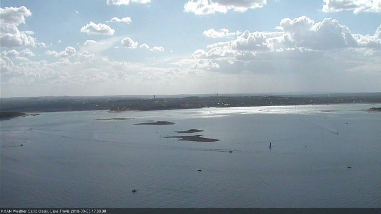 Lake Travis webcam, August 5, 2018 4:10 PM CT