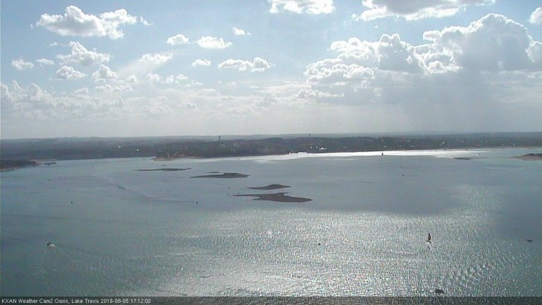 Lake Travis webcam, August 5, 2018 4:15 PM CT