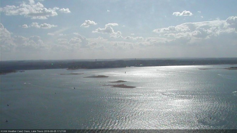Lake Travis webcam, August 5, 2018 4:30 PM CT
