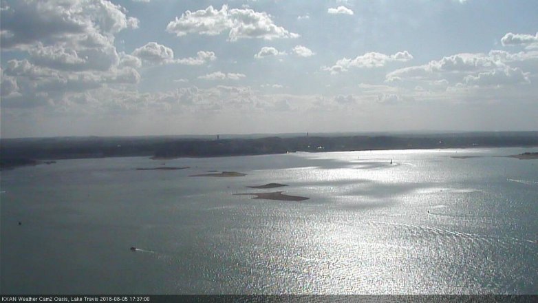 Lake Travis webcam, August 5, 2018 4:40 PM CT