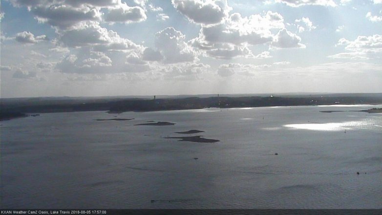 Lake Travis webcam, August 5, 2018 5:00 PM CT