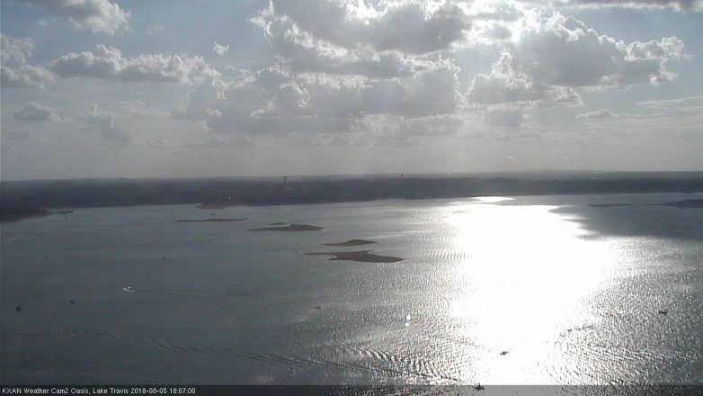 Lake Travis webcam, August 5, 2018 5:10 PM CT