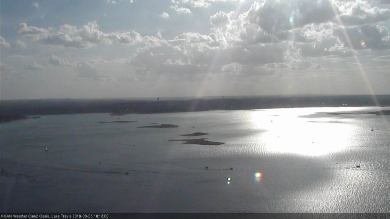 Lake Travis webcam, August 5, 2018 5:15 PM CT